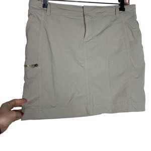 Athleta neutral skirt, skort stretch golf outdoor beige tan pockets women's 10